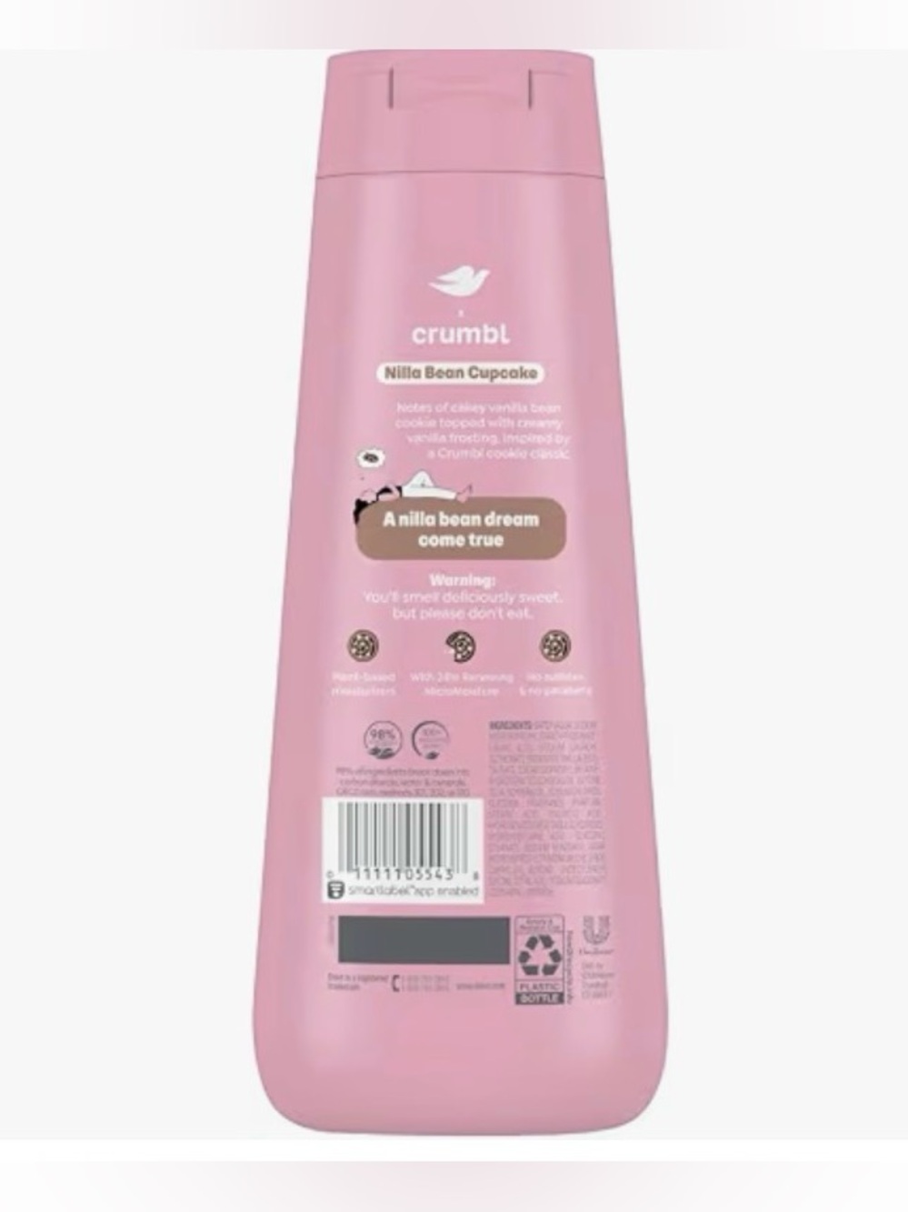 Price FIRM New Dove x Crumbl Moisturizing Liquid Body Wash | Nilla Bean Cupcake - Picture 3 of 3